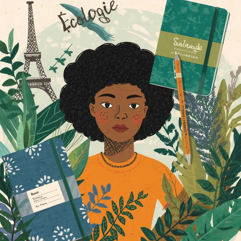 Statistics screenshot showing SEO checklist for writing a blog about why French and Portuguese-speaking markets are demanding more sustainable stationery.