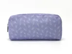 Wholesale Custom Lavender Pencil Case with White Leaf Print