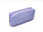 Wholesale Custom Lavender Pencil Case with White Leaf Print - Image 2
