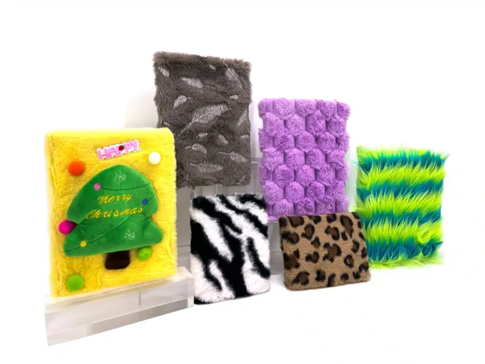 Wholesale Custom Fun and Colorful Novelty Plush Notebooks - Image 2
