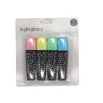 Niestandardowy zestaw kolorowych zakreślaczy - odważny wzór w kropki (opakowanie 4 szt.)