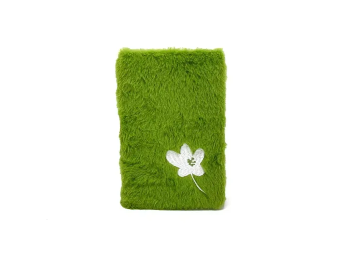 Wholesale Custom Soft Plush A5 Notebook with Floral Embroidery - Image 2