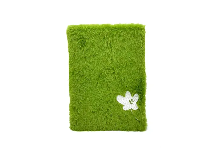 Wholesale Custom Soft Plush A5 Notebook with Floral Embroidery - Image 4