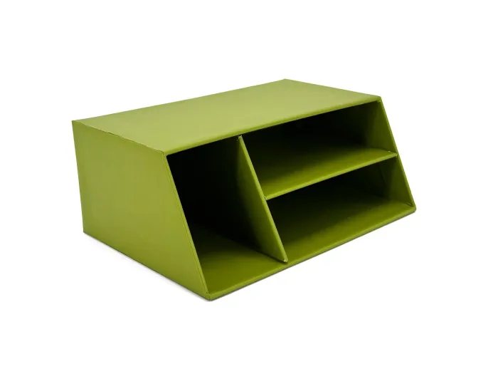Wholesale Custom Green Paper Desk Organizer with Three Compartments - Image 2