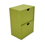 Wholesale Custom Green Paper Two-Drawer Desk Organizer