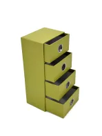 Wholesale Custom Green Paper Four-Drawer Desk Organizer - Image 2