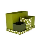 Wholesale Custom Floral Green Storage Box Set with Multiple Compartments and Tray