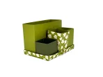 Wholesale Custom Floral Green Storage Box Set with Multiple Compartments and Tray
