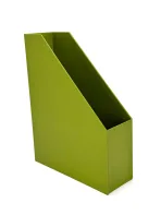 Wholesale Custom Green Cardboard Magazine File with Slanted Design