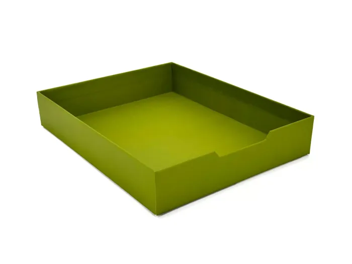 Wholesale Custom Green Paper Desk Tray with Low Sides - Image 4