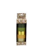 Mayorista Set de Washi Tape Verde y Dorado Personalizado - 4 Rollos