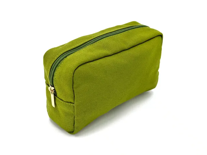 Wholesale Custom SYG25071 Elegant Green Canvas Zipper Pencil Case - immagine 2