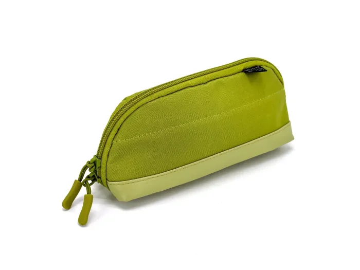 ⁦Wholesale Custom SYG25073 Stylish Green Two-Tone Zipper Pencil Case⁩ - الصورة ⁦2⁩