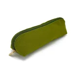 Wholesale Custom SYG25074 Slim Green Canvas Zipper Pencil Case