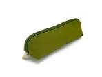 Wholesale Custom SYG25074 Slim Green Canvas Zipper Pencil Case