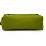 Wholesale Custom SYG25075 Compact Green Canvas Zipper Pencil Case