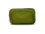 Wholesale Custom SYG25076 Dual-Zipper Green Canvas Pencil Case