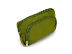 Wholesale Custom SYG25076 Dual-Zipper Green Canvas Pencil Case - Image 2