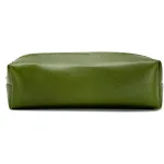 Großhandel benutzerdefinierte SYG25081 Sleek grün Leder Zipper Federmäppchen