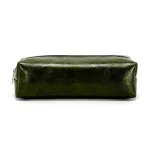 all'ingrosso Custom SYG25082 Classic verde scuro in pelle Zipper Pencil Case