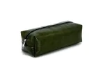 Wholesale Custom SYG25082 Classic Dark Green Leather Zipper Pencil Case - Imagen 2