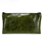 Groothandel Custom SYG25085 Elegante donkergroene lederen etui met rits