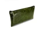 Wholesale Custom SYG25085 Elegant Dark Green Leather Zipper Pencil Case - Image 2