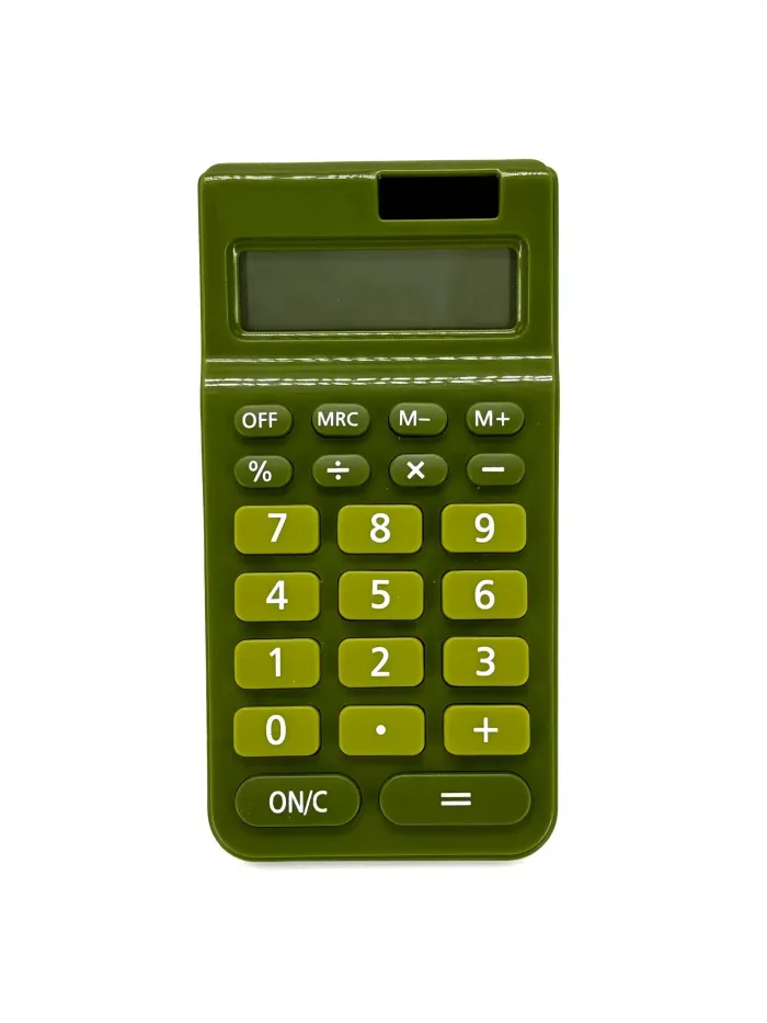 Wholesale Custom SYG25096 Green Solar Powered Calculator for Office & School - obrazek 2
