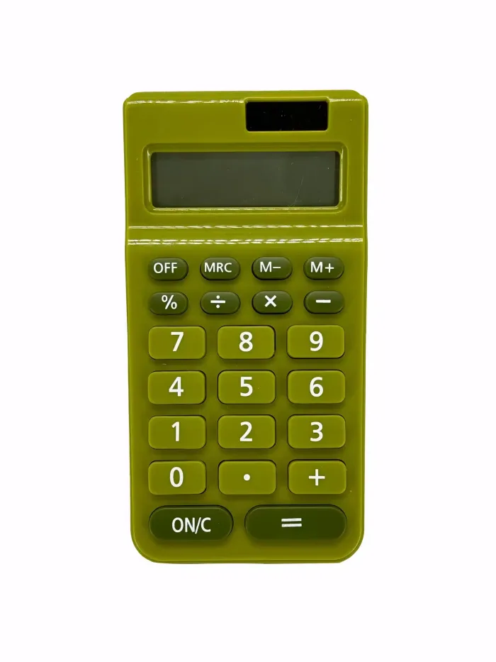 Wholesale Custom Compact Green Solar Powered Calculator for Students & Office - Image 2
