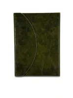 Wholesale Custom Elegant Green PU Leather Notebook with Pen Holder - Image 4