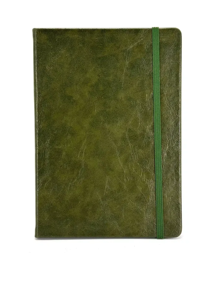 Wholesale Custom Elegant Green PU Leather Notebook with Pen Holder - Image 8