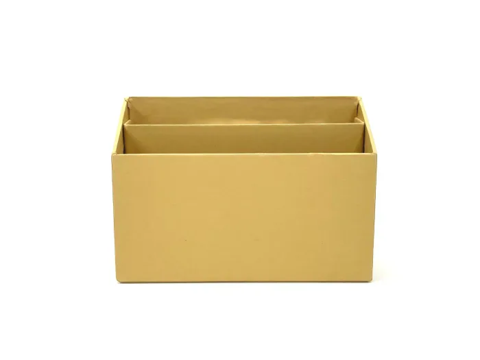 Wholesale Custom Eco-Friendly Kraft Paper Desk Organizer with Two Compartments - Image 2