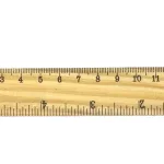 Régua de madeira de 15 cm personalizada por atacado com escala métrica e imperial dupla