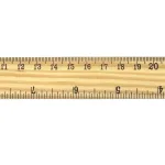 Wholesale Custom Wooden 30cm Ruler with Dual Metric and Imperial Scale