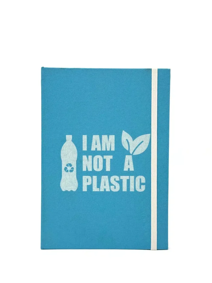 Wholesale Custom Eco-Friendly A5 Hardcover Notebook – “I AM NOT A PLASTIC” for Sustainable Work or Study - Imagen 2