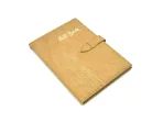 Wholesale Custom A5 PU Hardcover Notebook Elegant Wheat with Strap Closure for Office & School