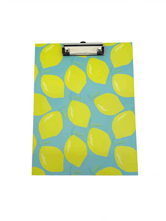 Wholesale Custom Lemon Print A4 Clipboard with Silver Clip - Image 2