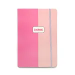 Wholesale Custom A5 PU Leather Journal - Pink and Black for Office & School
