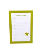 Groothandel Aangepaste A5 Weekplanner Notitieboek met Groen Bloemmotief