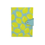دفتر ملاحظات مخصص بالجملة A5 PU Hardcover A5 بطباعة ليمون لتدوين اليوميات أو المدرسة أو الملاحظات اليومية