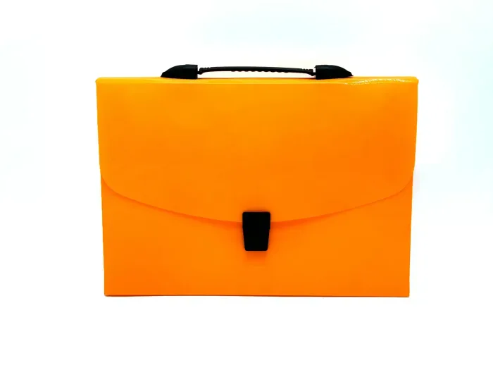 Wholesale Custom Neon Orange Document Bag for Office or School - Image 2