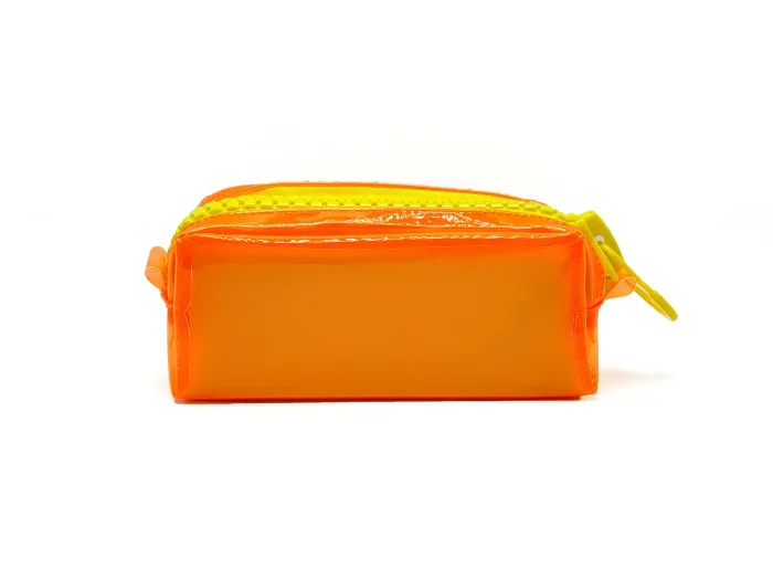 Wholesale Custom Neon Orange and Yellow Zipper Pencil Case for School or Office – Bild 2