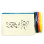 Piórnik Canvas Pixel i Chomp z markerami - zabawny i praktyczny do szkoły, dla dzieci i projektów artystycznych