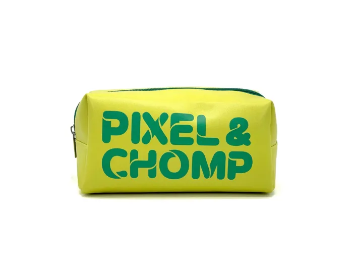 Yellow Pixel & Chomp Pencil Case – Bright and Fun for School, Kids, and Office - Image 2