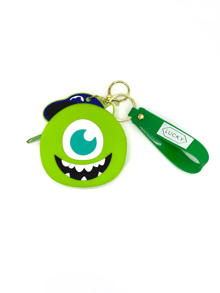 Green Monster Coin Purse with Key Ring – Fun and Functional for Kids, Teens, and Accessories - Image 2