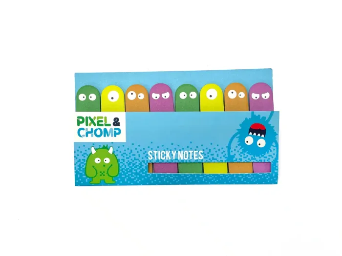 Pixel & Chomp Colorful Sticky Notes – Fun and Bright for School, Office, and Kids - Image 2