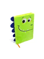 Green Plush A5 Hardcover Notebook – Cute and Soft Journal for Kids