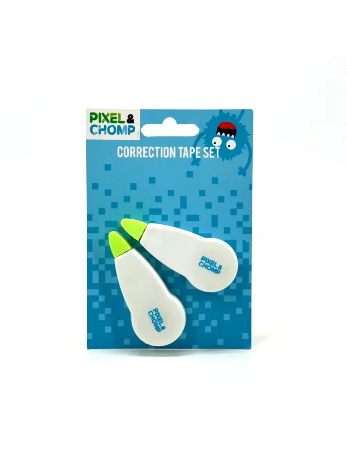 Pixel & Chomp Correction Tape Set – Fun and Bright Design for School & Office - Image 2