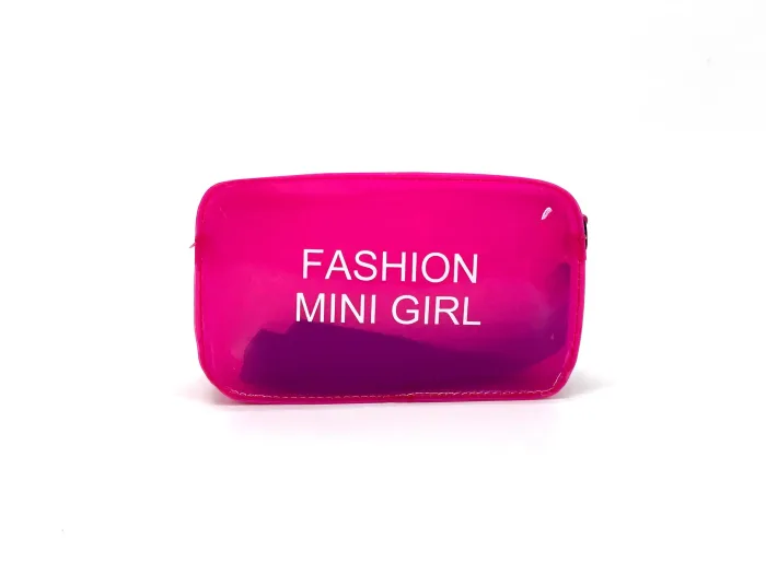 Pink Cosmetic Bag – Stylish and Transparent Organizer for Makeup, Accessories, or Travel - Image 2