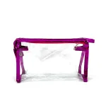 Transparent Pink Travel Cosmetic Bag Stylish and Compact Makeup Organizer